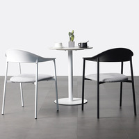 Chaise de salle à manger d'extérieur simple et moderne, empilable, portable, avec dossier, fauteuil en plastique PP, imperméable, léger, pour patio, jardin
