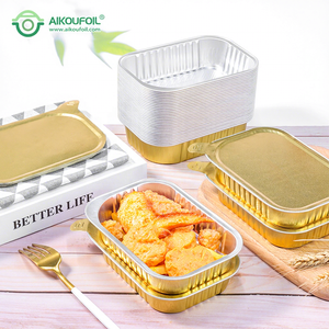 บรรจุภัณฑ์กล่องอะลูมิเนียมแบบใช้แล้วทิ้งสำหรับอาหารเย็น ประเภทพานพาเอญ่า พร้อมฝาปิดโลหะสำหรับผักและเค้ก - Product Image 1