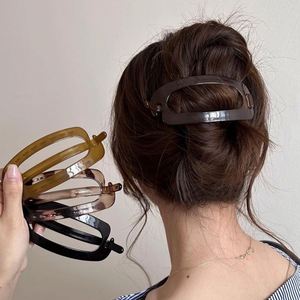 Simple Elegant Oval Crystal Hair <b>Clip</b> for Women Twist Detail Back Head Large Size Perfect Updos Voluminous Hairstyles Gift - Product Image 6
