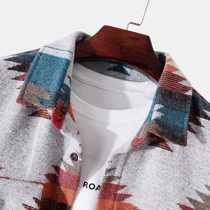 <span class=keywords><strong>Camicie</strong></span> Casual da Uomo a Maniche Lunghe con Logo Personalizzato, Spesse in Lana Calda, Vintage in Cotone, Antivento, con Rivestimento Mimetico alla Moda - Product Image 5