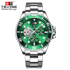 Montres pour hommes, mode masculine, montre à fond en acier inoxydable, résistante à l'eau, automatique, montre de luxe pour affaires - Product Image 1