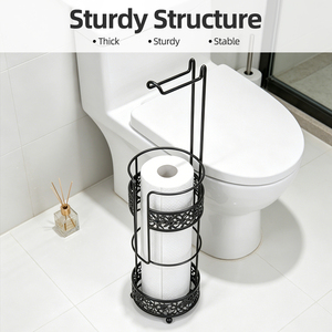 <span class=keywords><strong>Portarrollos</strong></span> de Papel Higiénico de Diseño OEM, con Acabado Negro Plateado, Soporte para 4 Rollos, Accesorio de <span class=keywords><strong>Baño</strong></span> con Gancho Superior - Product Image 4