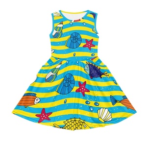 Vestido <span class=keywords><strong>de</strong></span> verano sin tirantes con bolsillo para fiesta <span class=keywords><strong>de</strong></span> verano para niños, ropa personalizada <span class=keywords><strong>de</strong></span> moda, encantadores vestidos <span class=keywords><strong>de</strong></span> dibujos animados, estampado a pedido para niñas, <span class=keywords><strong>Playa</strong></span> - Product Image 5