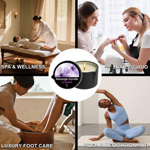 Hochzeits bevorzugungen Umwelt freundlich Kaufen Sie eine Get One 2oz * 2 Lavendel Aroma therapie Massage ätherische Öl Kerze mit Deckel - Product Image 6