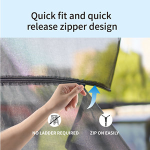 Toldo para Remolque de Camping Awnlux, Pantalla de Protección Solar, Malla Negra, <span class=keywords><strong>Bloqueador</strong></span> de Rayos UV para la Parte Delantera del Toldo - Product Image 4