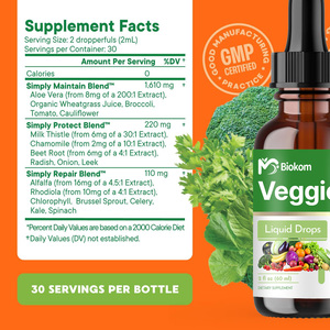 Supplément de gouttes liquides pour fruits et légumes 60ml L'équilibre minéral <span class=keywords><strong>multi</strong></span>-vitamines des fruits et légumes soutient les niveaux d'énergie - Product Image 3