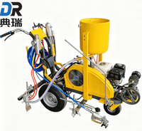 Machine de marquage routier à pulvérisation à froid à piston hydraulique DR015 avec distributeur pneumatique de billes de verre pour parkings, aéroports, etc.