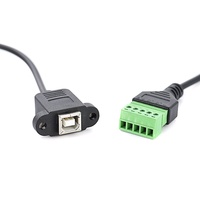 Kabel Data Printer Tanpa Sambungan Las dengan Konektor B Female yang Terpasang dengan Sekrup untuk Pengisian Data dan Koneksi Scanner