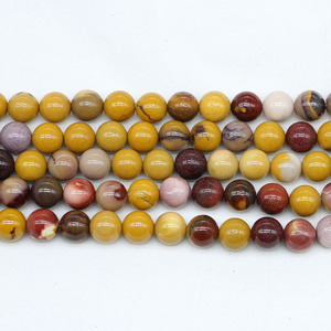 ลูกปัดหินไข่แดงธรรมชาติทรงกลมสำหรับทำสร้อยข้อมือ ST0128 - Product Image 2
