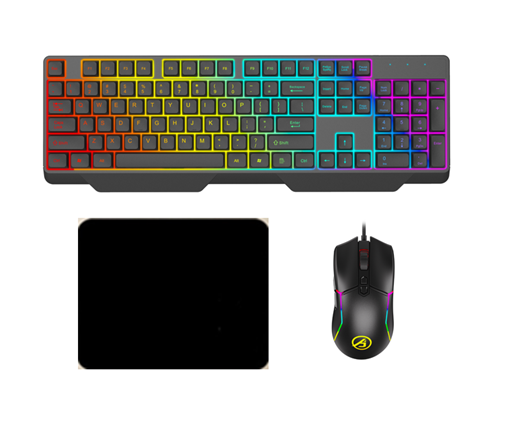 Full-Sized RGB Backlit Mechanical Keyboard and Mouse Combo with Non-Slip Mouse Pad 3-in-1 Wired Gaming Bundle Set OEM