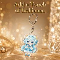 Expédition rapide, porte-clés en acrylique MIDI modèle 082, impression UV double face, forme personnalisée, léger, imperméable, pour les articles de merchandising d'anime