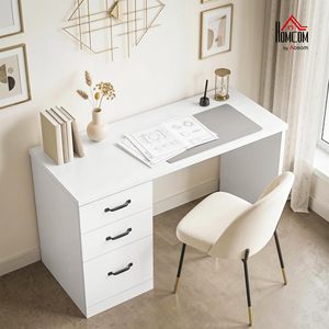 Escritorio de computadora moderno SENYU blanco con 3 cajones para estación de trabajo en casa/oficina - Product Image 2