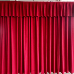 Polyester nhung vải chống cháy cho sân khấu sân khấu trang trí rèm cửa sổ Rèm cửa - Product Image 1