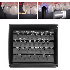 Ensemble de 32 moules pour placages dentaires en résine composite, différentes formes, résistance à la chaleur, pour dents supérieures et inférieures - Product Image 4