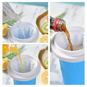 Gobelet Magique Réutilisable en Plastique pour Slushy DIY à Congélation Rapide – Idéal pour Smoothies et Crèmes Glacées, Conception à Presser pour Boissons Froides - Product Image 4