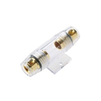 Yüksek kaliteli 60A DC 12V araba Stereo ses devre kesici Inline sigorta 4 / 8 ölçer araba ses anfisi su geçirmez AGU sigorta tutucu