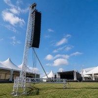 Tour de levage en treillis d'aluminium pour enceintes, support au sol pour systèmes Line Array, pour concerts en plein air et événements sportifs