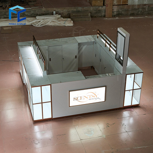 Luxus Parfüm-Display-<span class=keywords><strong>Kiosk</strong></span>-Stand Parfüm Bar <span class=keywords><strong>Kiosk</strong></span> Einkaufs zentrum Geschäfte Möbel Runde Kosmetik Display <span class=keywords><strong>Kiosk</strong></span> - Product Image 5