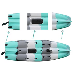 Kayak monoplace de 10 pieds, type sit-on-top, pour la pêche, avec aileron, bateau à rames, canoë marin motorisé avec moteur et propulsion LLDPE - Product Image 3