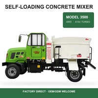 Camion malaxeur à béton de 1,5 m3 6x4 pour usage agricole