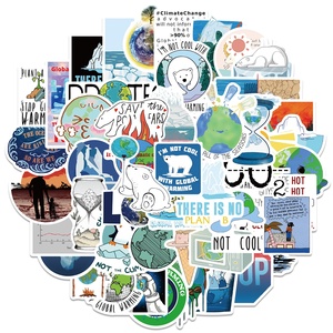 Étiquette Graffiti <span class=keywords><strong>de</strong></span> protection <span class=keywords><strong>de</strong></span> l'environnement <span class=keywords><strong>de</strong></span> <span class=keywords><strong>la</strong></span> <span class=keywords><strong>terre</strong></span> contre <span class=keywords><strong>le</strong></span> <span class=keywords><strong>climat</strong></span>, étiquette d'étudiant fille, papier pour carnet <span class=keywords><strong>de</strong></span> notes, Diy bricolage, autocollants cadeaux, 50 pièces - Product Image 5