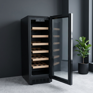 Cave à vin design moderne, autoportante, avec compresseur, pour les amateurs de vin, coin vin à domicile - Product Image 1
