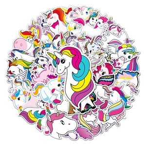 50 PCS wasserdichte Cartoon Einhorn Aufkleber Kinder Graffiti niedlichen Einhorn Wasser flasche Gepäck Gitarre ästhetische Aufkleber für Kinder - Product Image 5