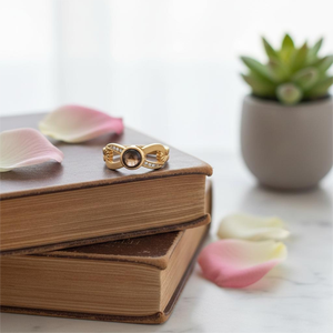 Personalisierte Bilder Individueller Foto-Projektions-Versprechensring Verstellbare Größe CE ROHS Zertifizierung für Paare Valentinstag Geschenke - Product Image 3