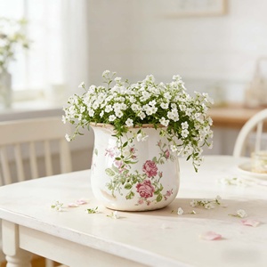 Pots de plantes en céramique durables et écologiques Vancasso, 3 pièces, avec trous de drainage pour une utilisation en intérieur - Plantes succulentes, Pothos, plantes serpent et plus encore - Product Image 6