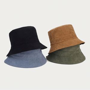 Wholesale Women Men Hot Sale Autumn Spring Women Men <b>Reversible</b> Corduroy <b>Bucket</b> <b>Hat</b> - Product Image 2