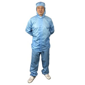 Veste et pantalon antistatiques pour travailleurs, anti-poussière, lavables, réutilisables, en polyester, pour salle blanche, combinaison <span class=keywords><strong>de</strong></span> travail ESD avec capuche - Product Image 1