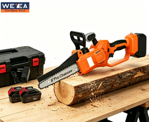 <span class=keywords><strong>Tronçonneuse</strong></span> sans fil 21V 800W à moteur sans balais, haute vitesse, avec écran LCD, boîte de vitesses en aluminium, pour bricolage, <span class=keywords><strong>guide</strong></span>-chaîne de 8 pouces - Product Image 1