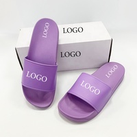 Chaussons d'hôtel personnalisés avec logo de marque, sandales et claquettes en caoutchouc gaufré pour hommes et femmes