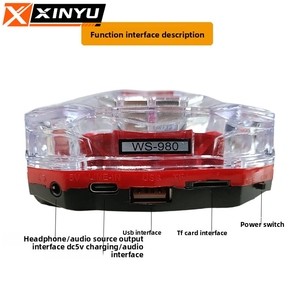 ODM/OEM WS-980 Altavoz Bluetooth para Auto con Sistema de Sonido Estéreo y Subwoofer, Iluminación LED RGB 5.3, Resistente al Agua IPX5, Modelo de Auto Deportivo - Product Image 6