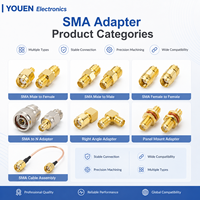 Adaptateur coaxial RF mâle-mâle version subminiature pour équipement de test de câbles d'antenne