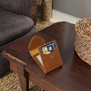 Vintage Mini Size Leather Wallet Portable Card Case for Driver's License ATM ID CardSlim Leather Card Holder for Polyester - Product Image 6