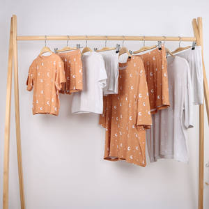 Pijamas Infantis de Qualidade Premium Antibacterianos em Bambu Natural, Conjuntos de Pijamas Ecológicos para Mãe e Filhos, Meninos Bebês - Product Image 1