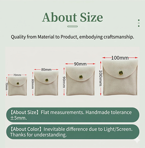 Pochette à bijoux personnalisable en suède doux avec fermeture à pression, emballage cadeau, logo personnalisé pour boucles d'oreilles, bagues, colliers, bracelets - Promotion Cadeau Idéal - Product Image 3