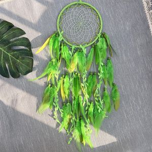 [Original] Pendentif attrape-rêves de style chinois, <span class=keywords><strong>carillon</strong></span> éolien vert, artisanat tissé à la main - Product Image 3