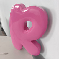 Letras de Aluminio Talladas en Arco, con Bordes Curvos, Letras 3D en Relieve, Letras Decorativas para Pared, Letras del Alfabeto