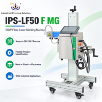 Machine de marquage laser à fibre haute vitesse IPS-LF50 F MG 50W pour le codage de pièces métalliques, de plaques signalétiques et de tuyaux