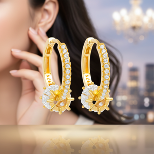Round Charm <b>Hoop</b> Earring <b>Hoop</b> Zirconia Earrings 2021 Wholesale Handmade Turkish 925 <b>Silver</b> Sterling Jewellery - Product Image 3