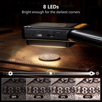 Loupe numérique à bandeau de haute qualité 100X avec 8 lumières LED et écran de 2,8 pouces pour bijoutiers