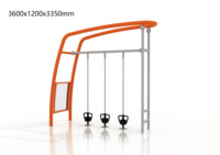 Equipo de Fitness para Exteriores de Acero Jiewei de Alta Calidad, 3600x1200x3350mm, 1 Año de Garantía, Entrenamiento Físico Juvenil