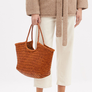 De lujo de <span class=keywords><strong>cuero</strong></span> de hombro bolsas chicas de gran capacidad <span class=keywords><strong>bolso</strong></span> mujer hecho a mano de <span class=keywords><strong>cuero</strong></span> de vaca tejido <span class=keywords><strong>bolso</strong></span> - Product Image 2
