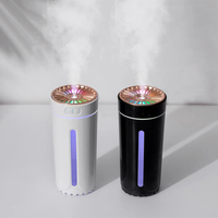 Diffuseur d'air sans fil pour voiture, humidificateur portable 300ML, diffuseur USB à piles, brumisateur pour la maison et la chambre avec lumières LED RGB colorées