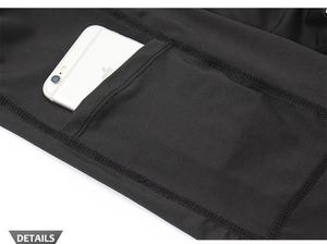 Pantalon de fitness pour hommes avec poches PRO, pantalon de compression élastique pour la course à pied, l'entraînement sportif, évacuant la transpiration et séchant rapidement - Product Image 4