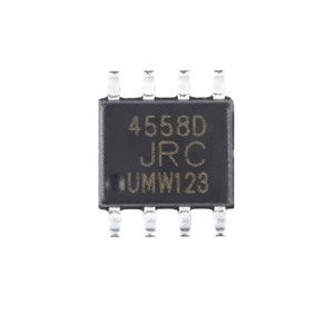 JRC4558D SOP-8 FET Amplificador operacional de entrada IC Amplificadores lineales y comparadores Circuito integrado de servicio BOM nuevo y original - Product Image 1