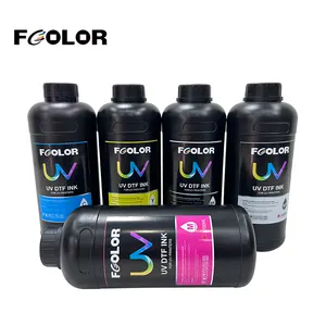 Encres douces et dures UV Fcolor pour Epson DX5 XP600 TX800 utilisation d'imprimante à plat UV pour verre bois métal