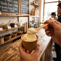 Cuillère à soupe et à riz jetable en bois épaissi de qualité alimentaire, vente en gros